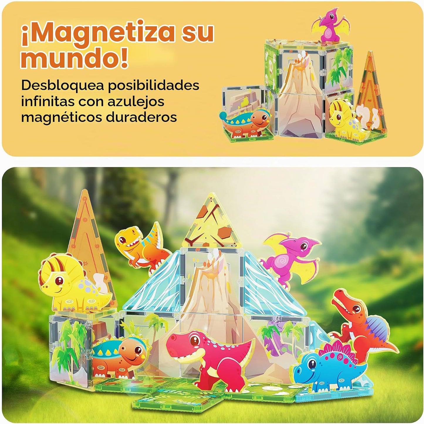PicassoTiles - Juego de construcción de bloques magnéticos, temátic...