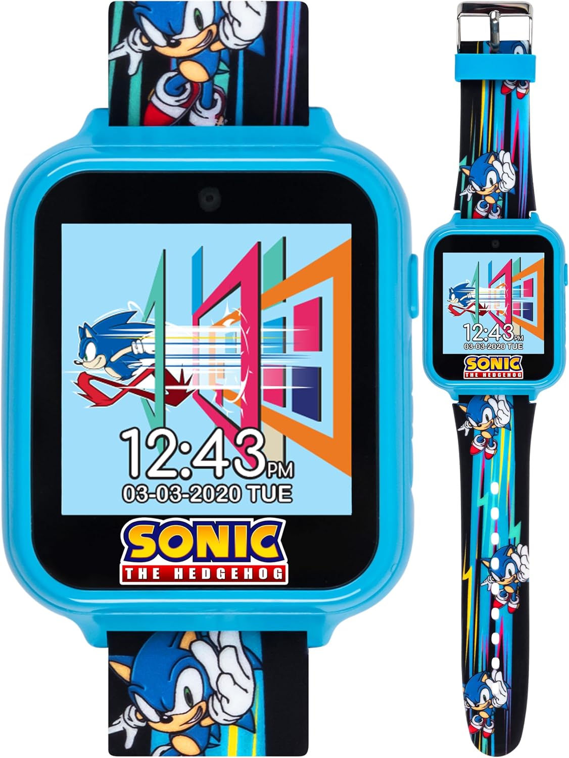 Accutime Reloj inteligente educativo SEGA Sonic The Hedgehog azul c...