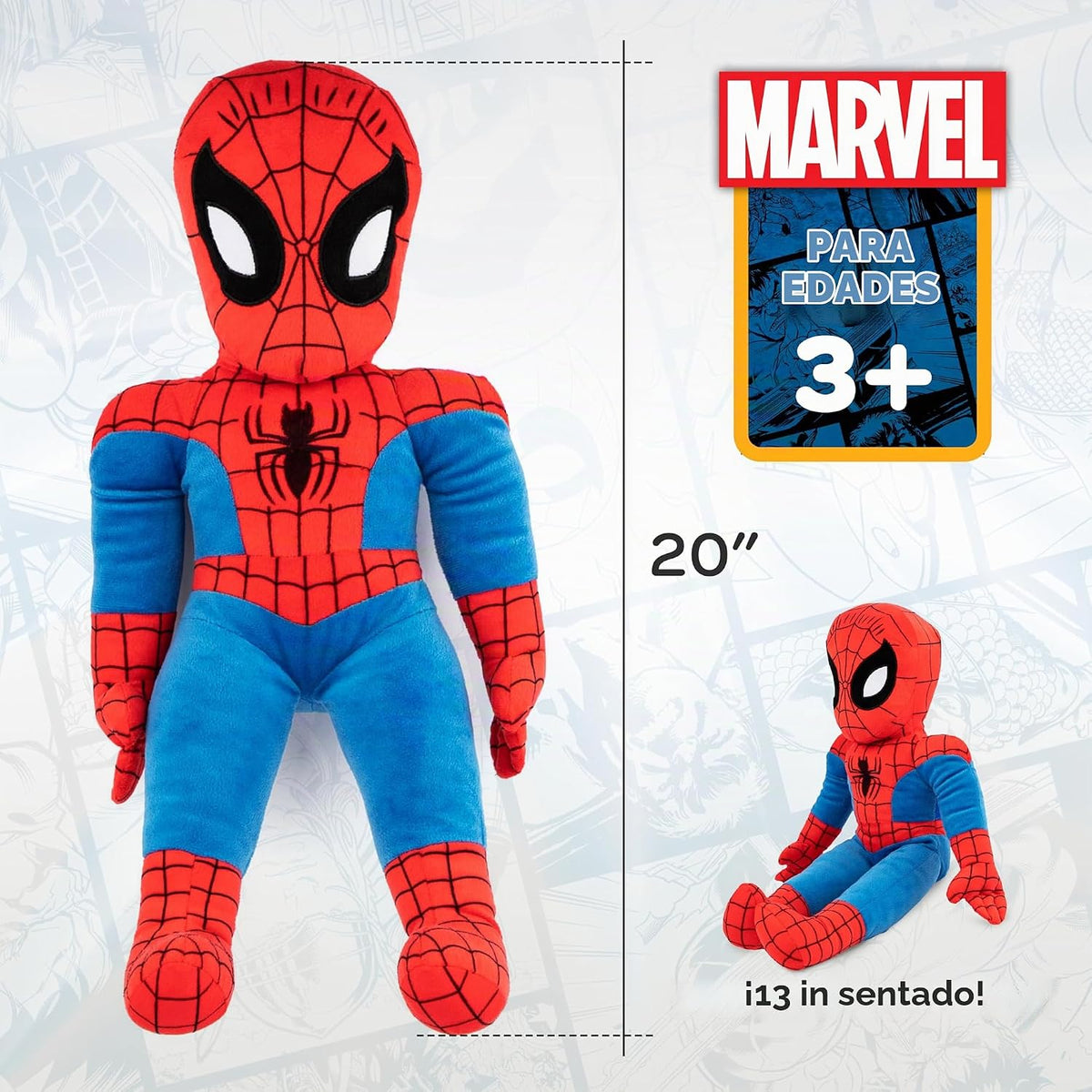 Jay Franco Marvel Super Hero Adventures - Almohadón de peluche de S...