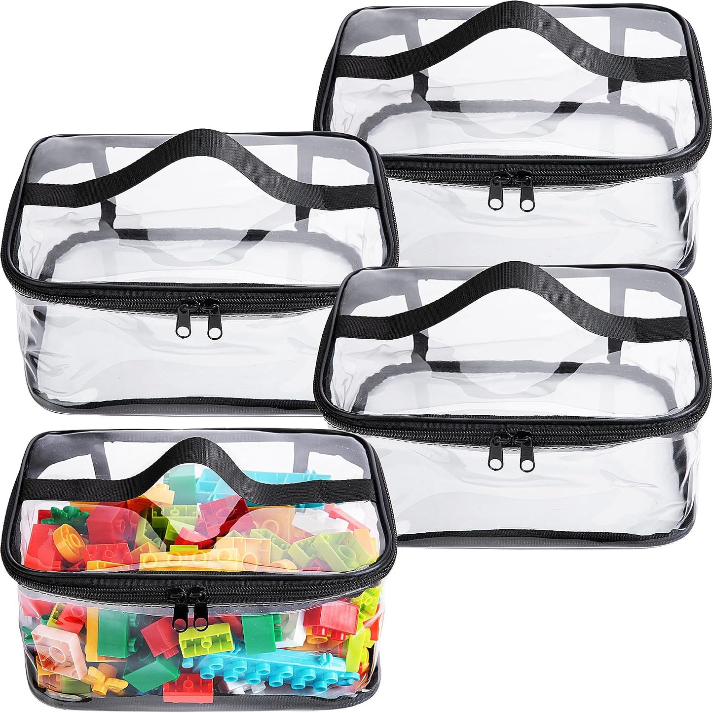4 Paquetes de Bolsas Transparentes de Almacenamiento de Juguetes -...