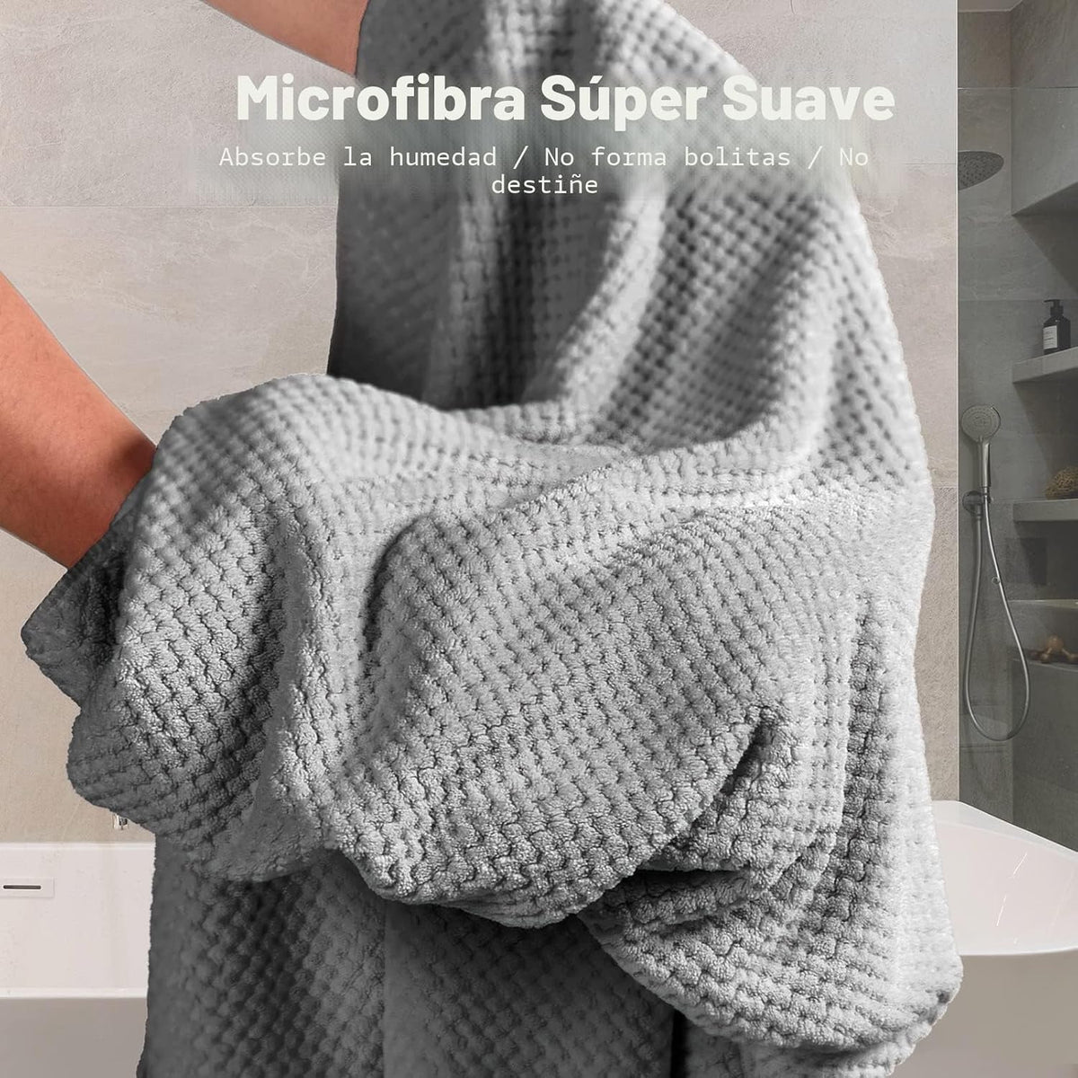 Umisleep Toalla de pelo de microfibra extra grande para mujer, cabe...