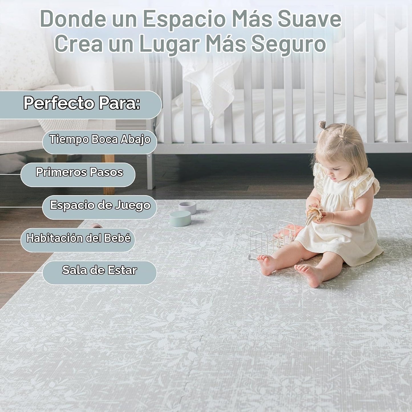 Little Landings Alfombra de Juego para Bebés para Piso - Edén (4x6...
