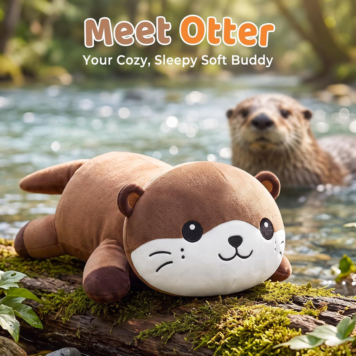 Onsoyours Linda almohada de nutria suave original de 12 pulgadas, j...