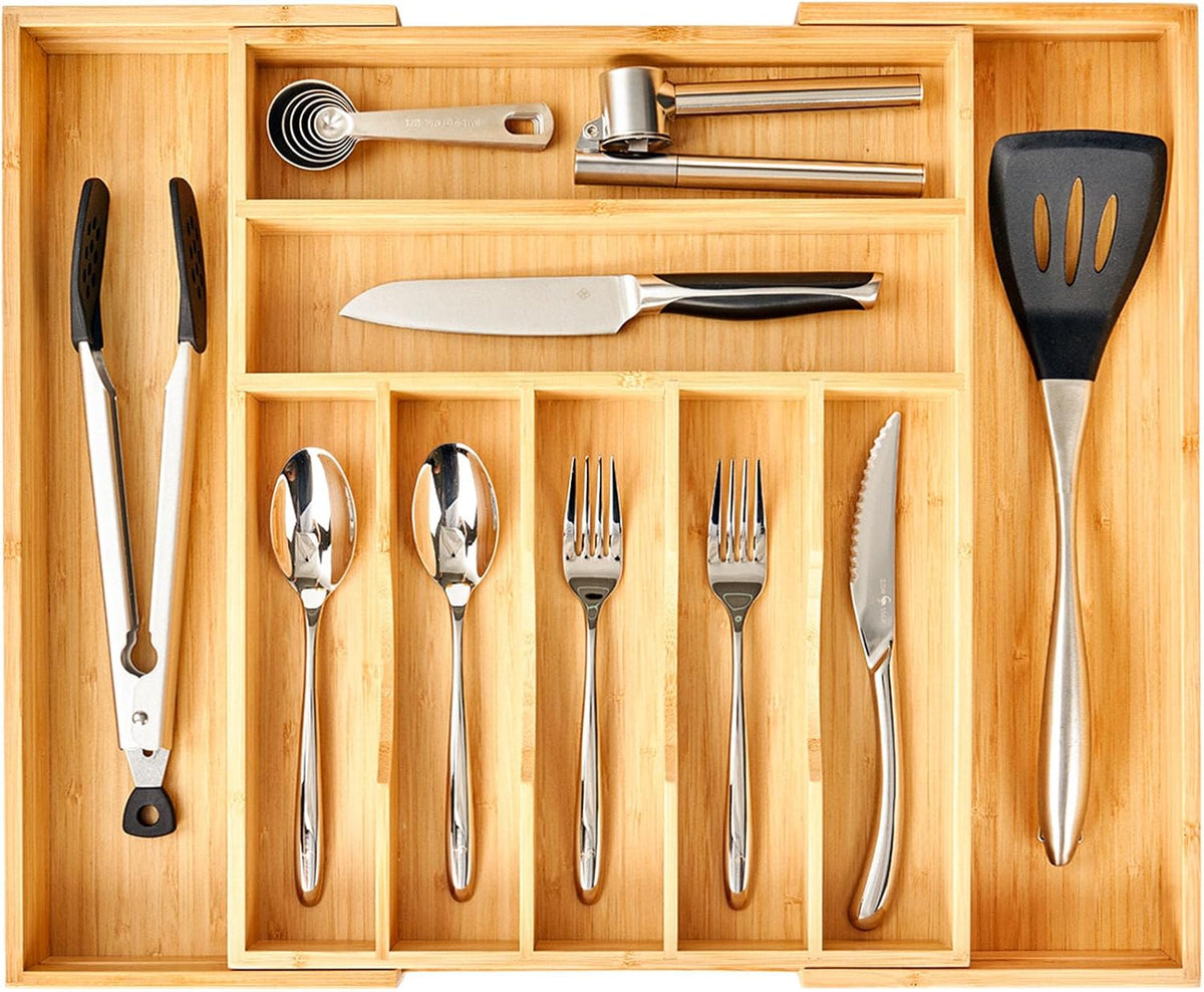 Umilife - Organizador de cajones de cocina grande y expandible para...