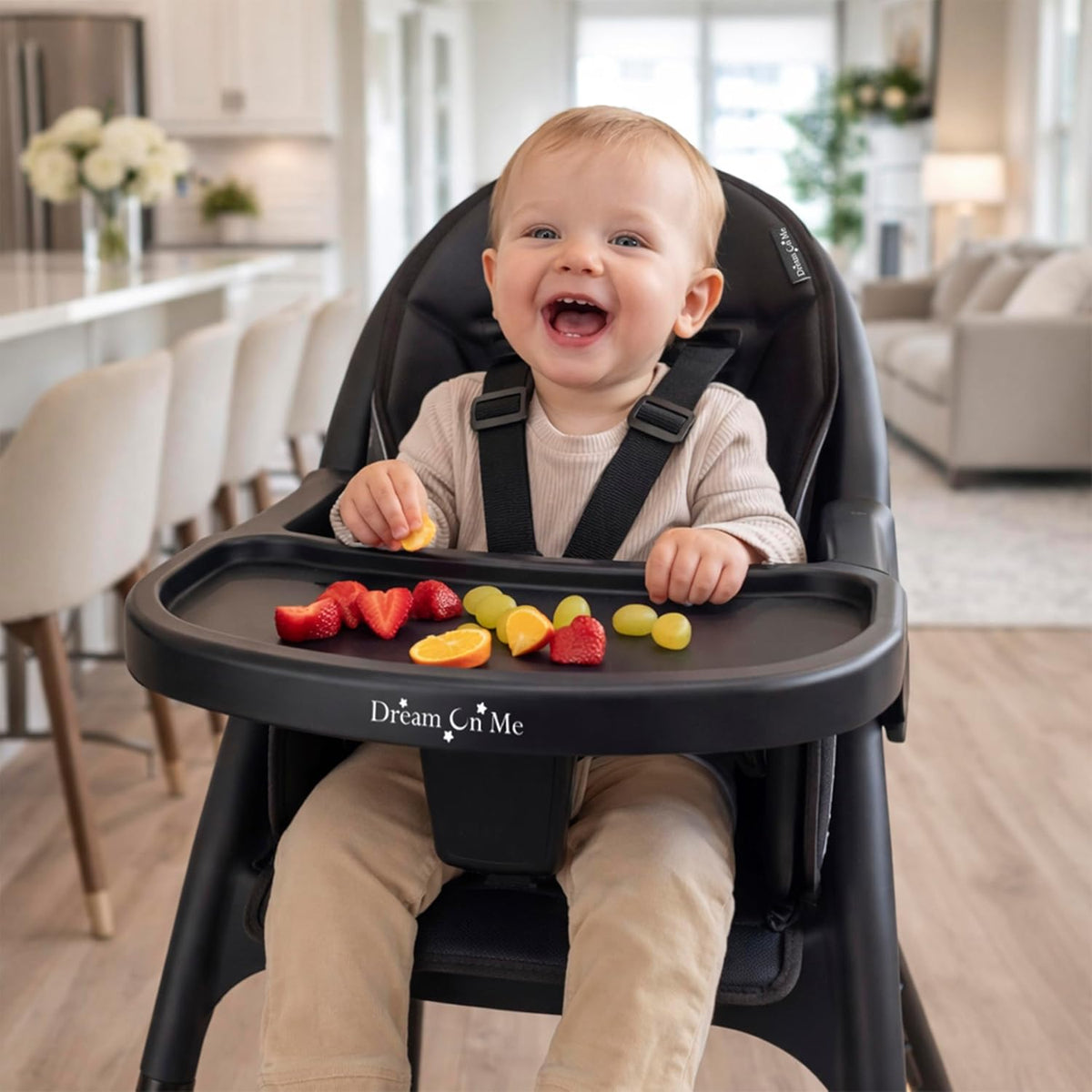 Dream On Me Chomper Champ - Trona 2 en 1 en negro
