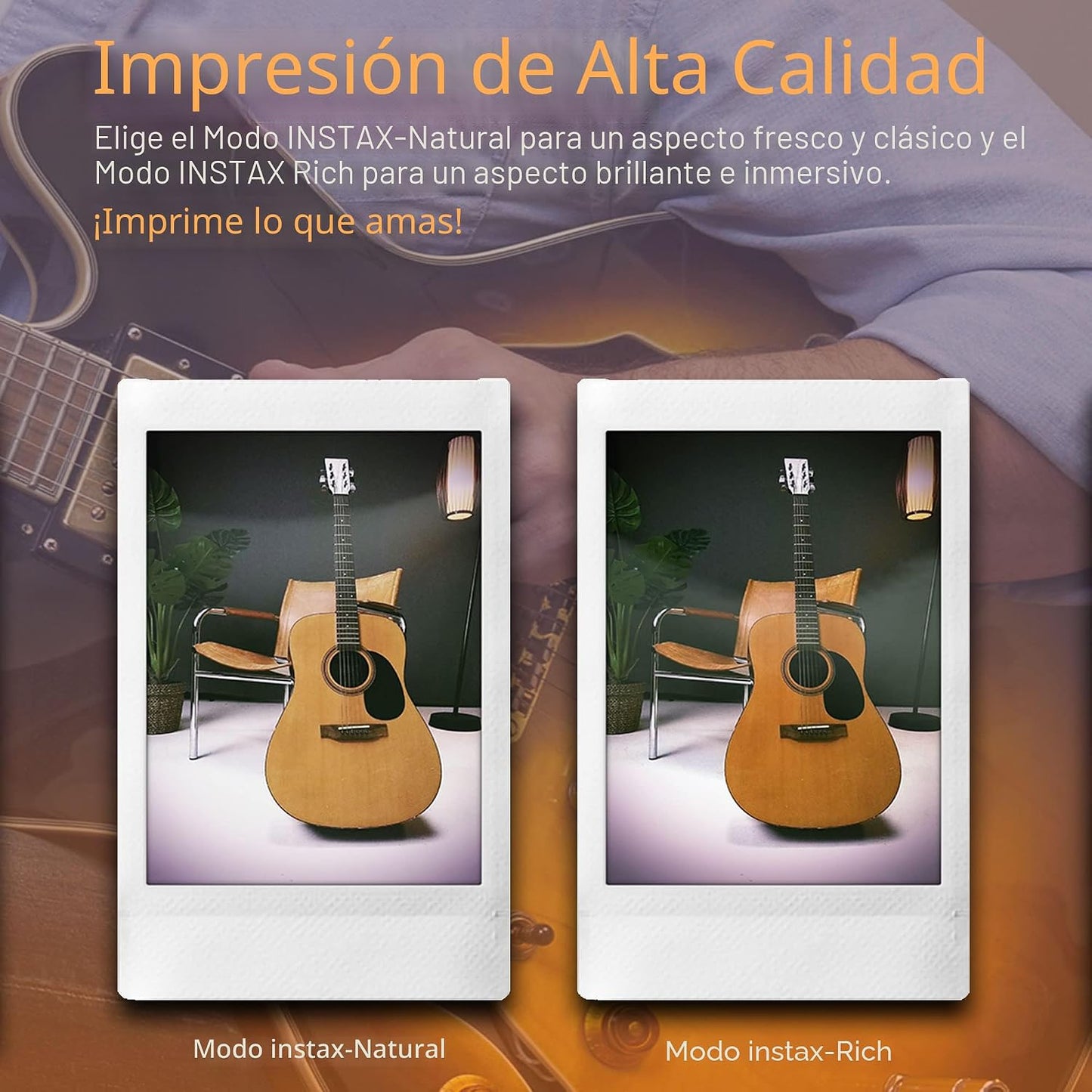 Cámara instantánea Fujifilm Instax Mini EVO Hybrid negra | Paquete...