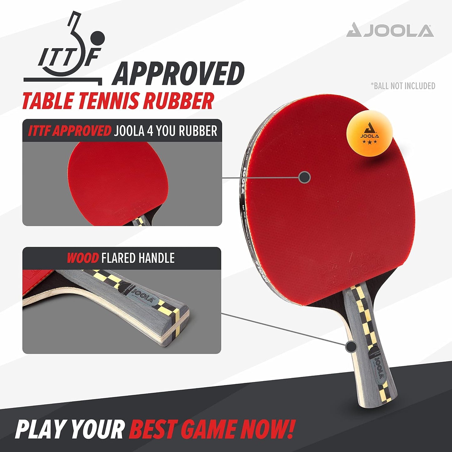 Pala de Ping Pong Profesional JOOLA Carbon Pro - Raqueta con Tecnol...