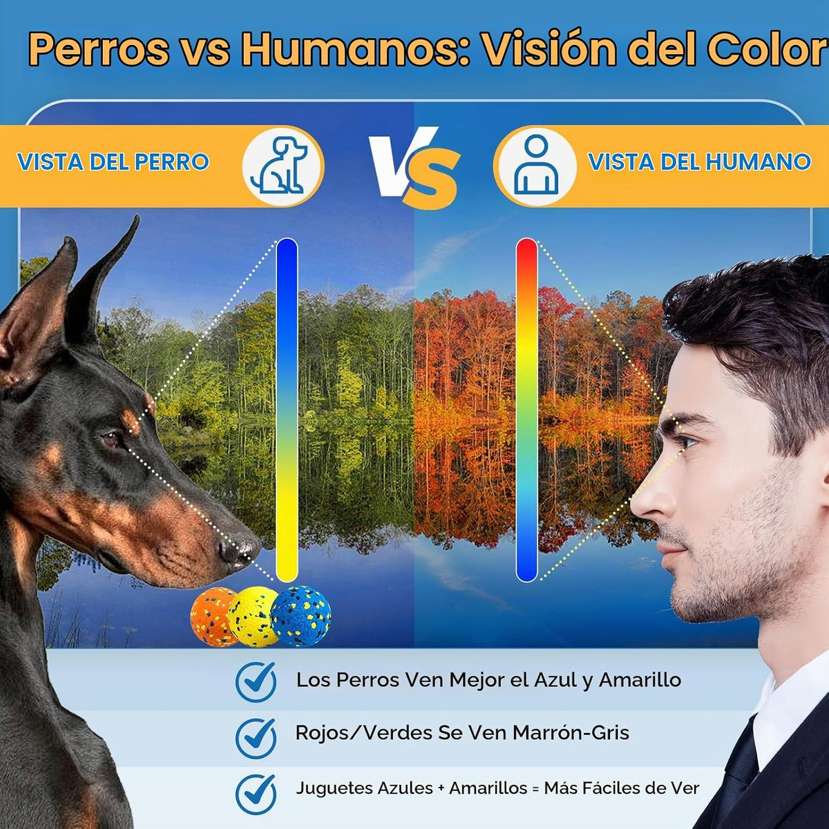 Kimee ETPU - Pelotas de tenis indestructibles para masticadores agr...