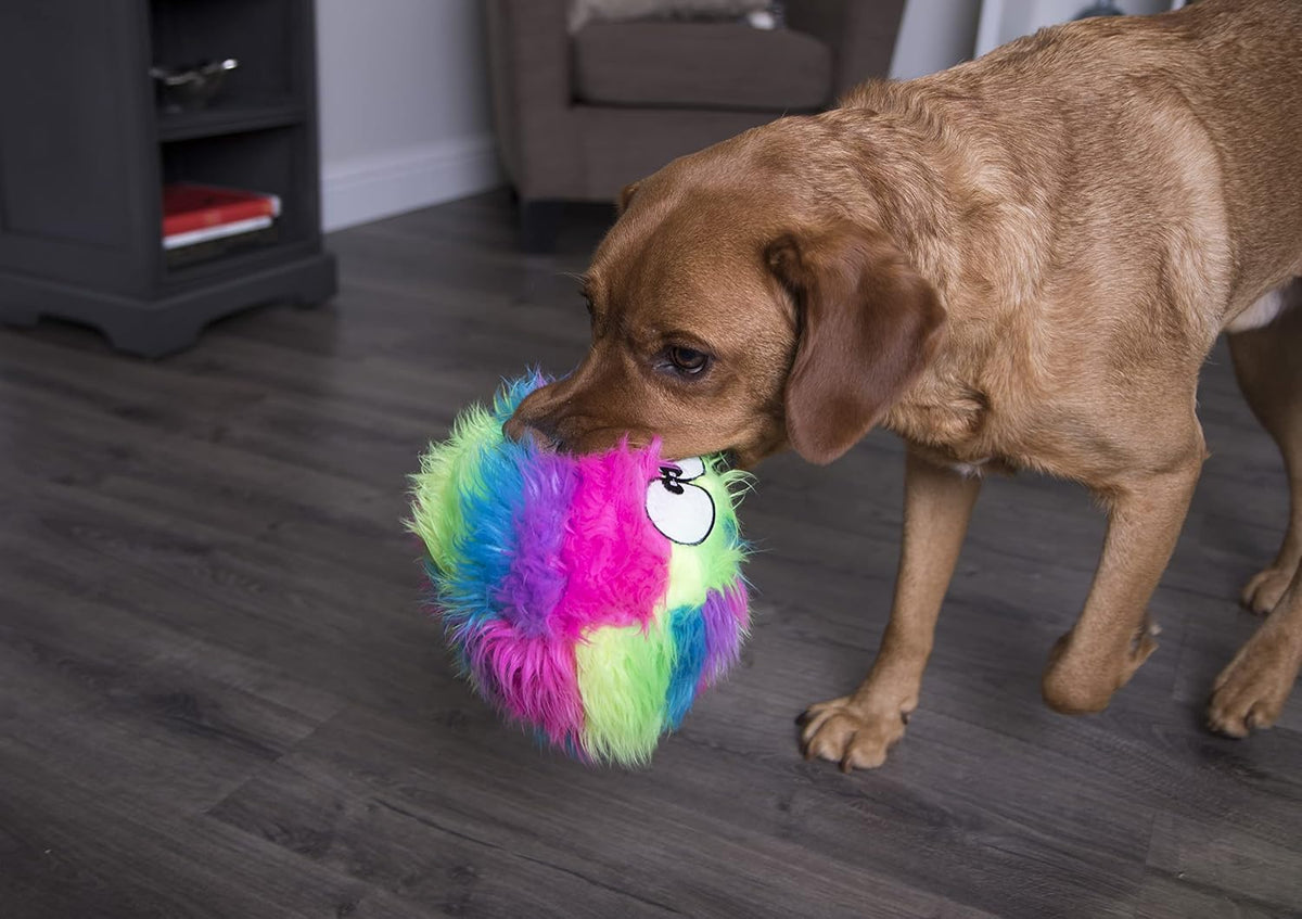goDog Furballz - Bola de peluche chirriante para perro, tecnología...