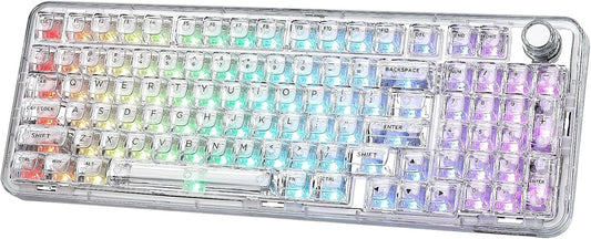 YUNZII X98 QMK\/VIA Teclado mecánico inalámbrico para juegos con pe...