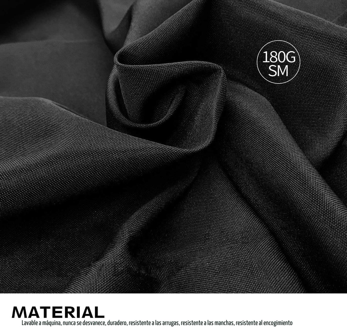 Surmente Mantel negro de 90 x 132 pulgadas para mesas rectangulares...