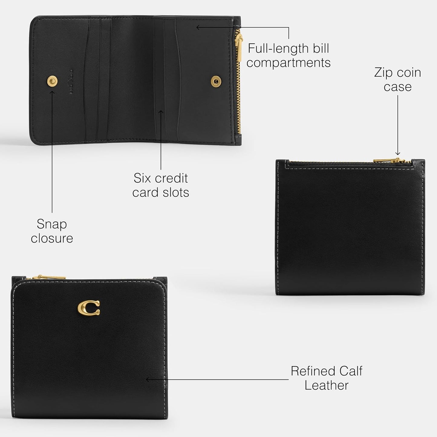 Cartera Billetera Esencial delgada con revestimiento de lona de la...