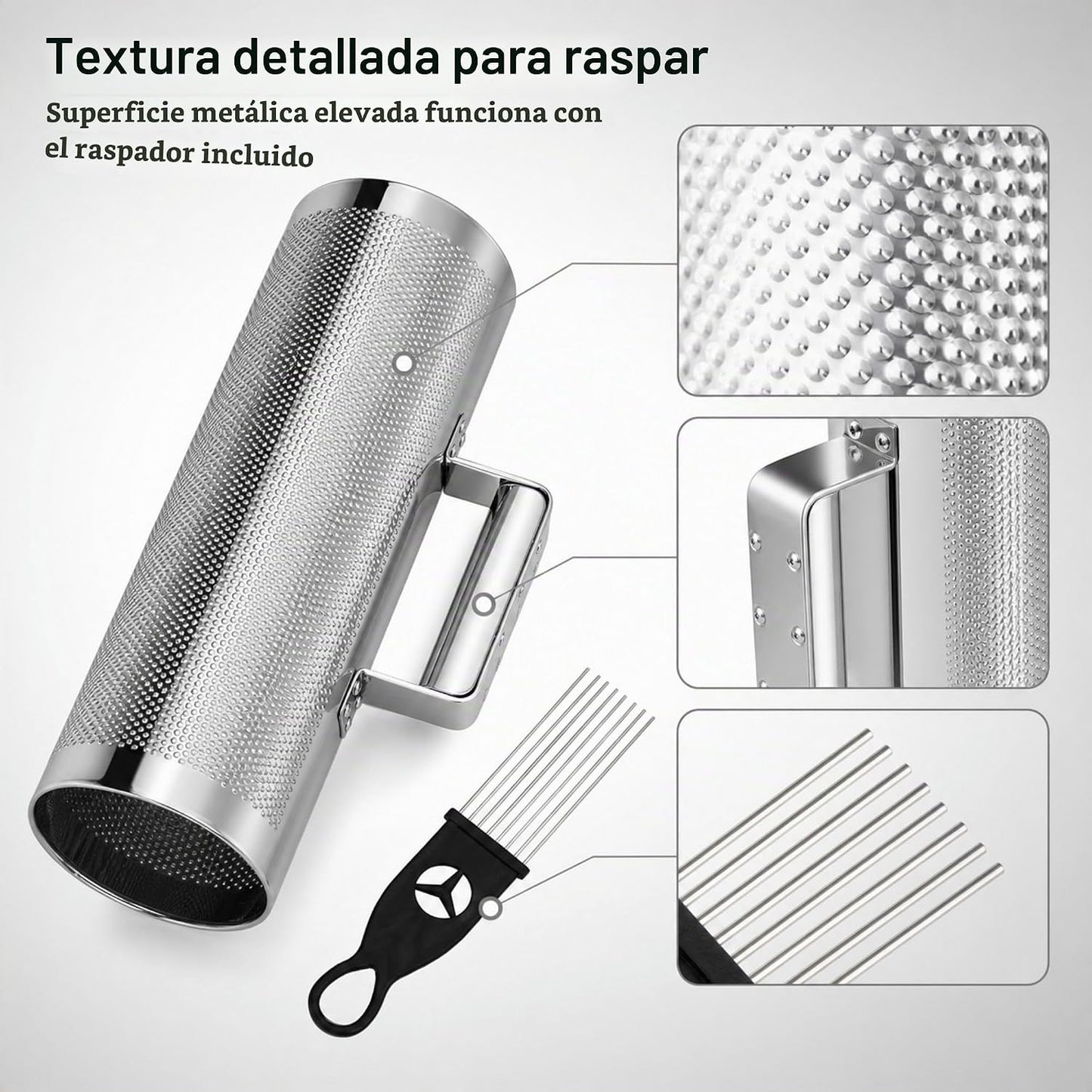 Instrumento profesional de metal Guiro, percusión latina de acero i...