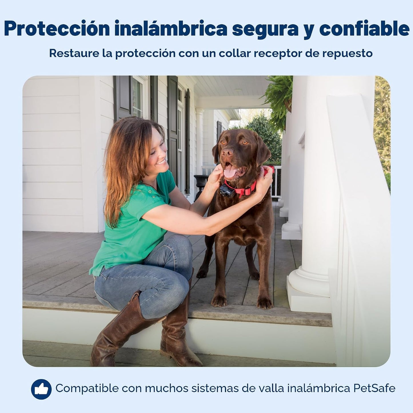 Sistema inalámbrico de contención para mascotas PetSafe, collar rec...