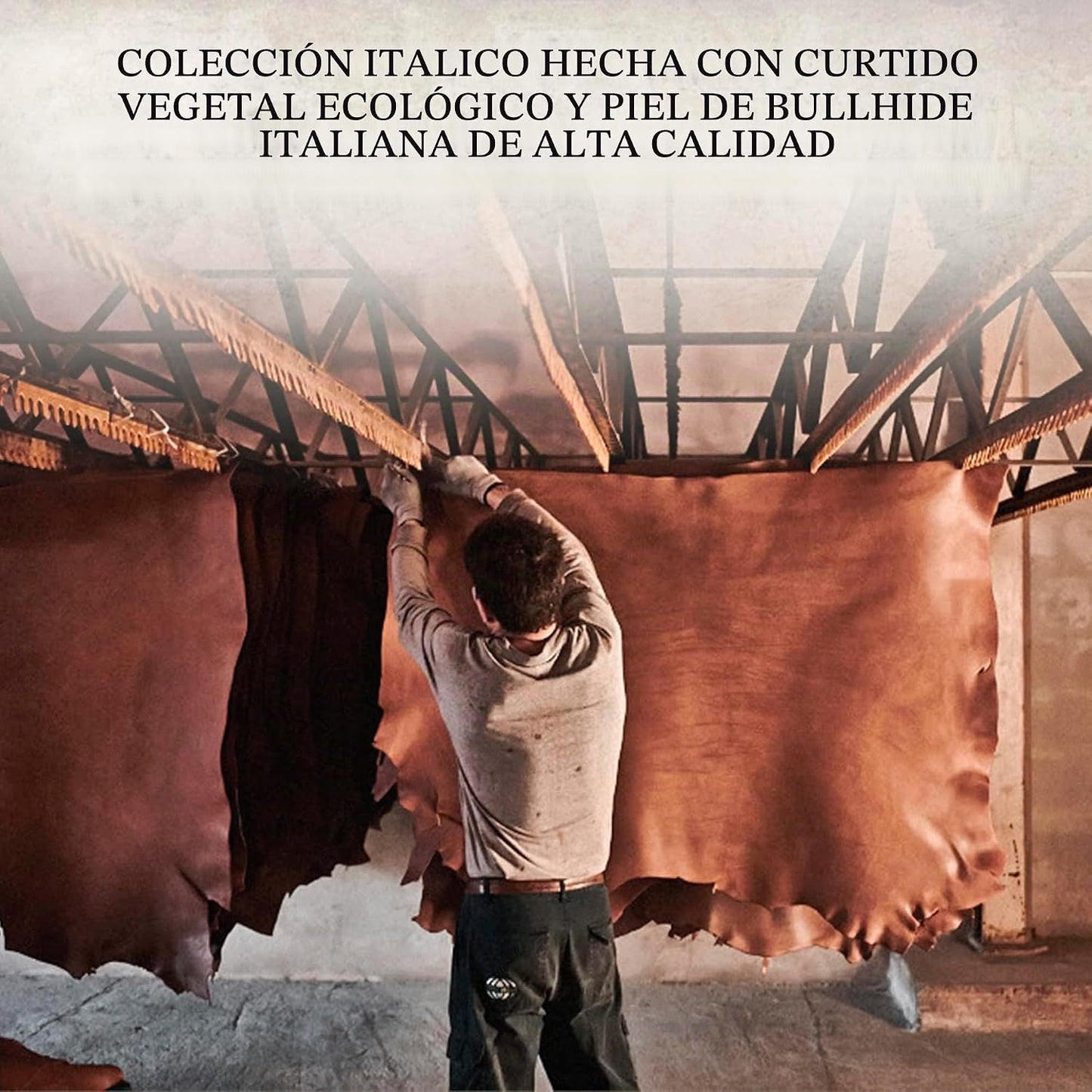 Tony Perotti Billetera plegable de cuero italiano para hombre con t...