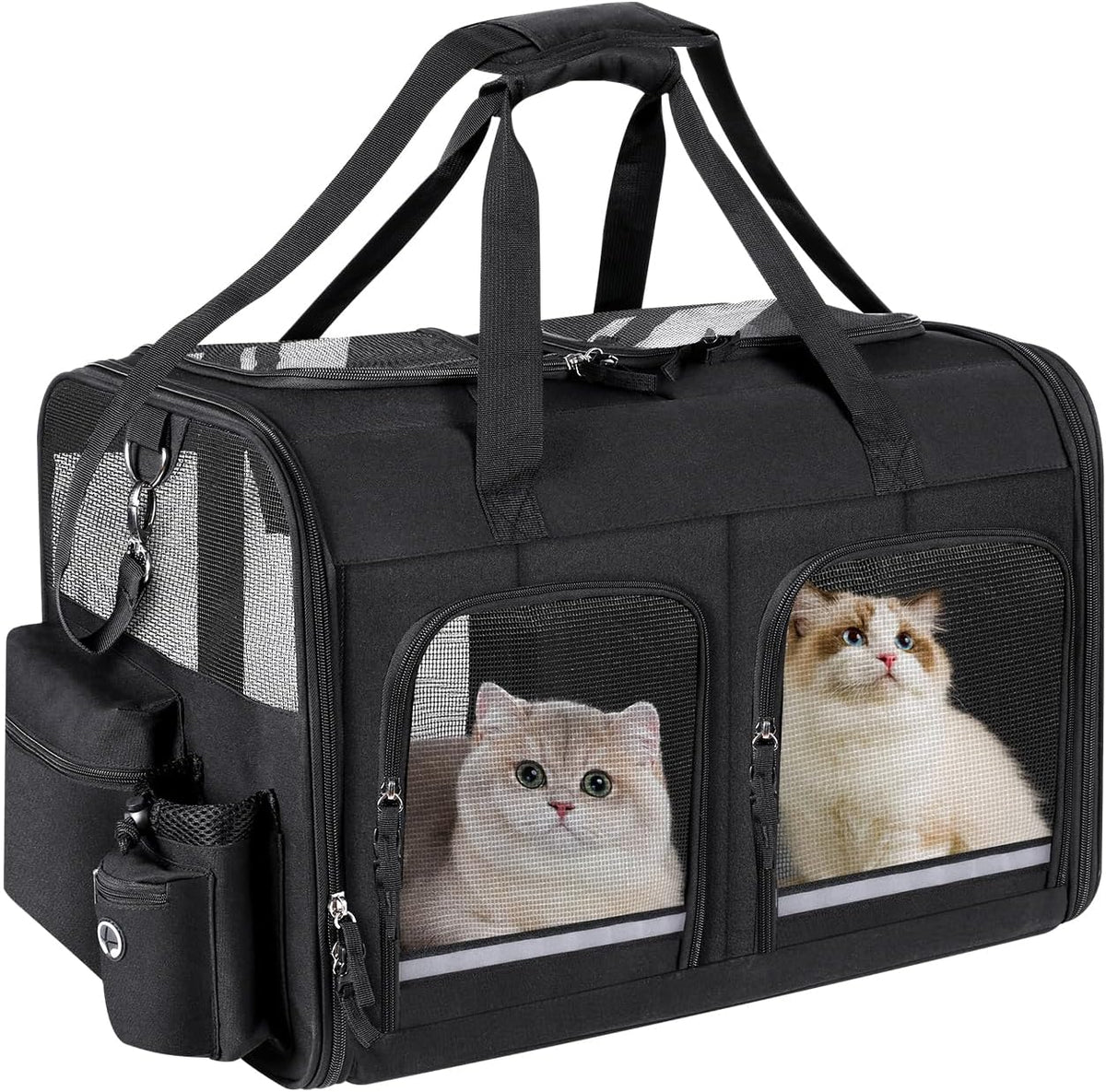 Groxkox Transportador de Gatos para 2 Gatos, Transportador Doble Pl...