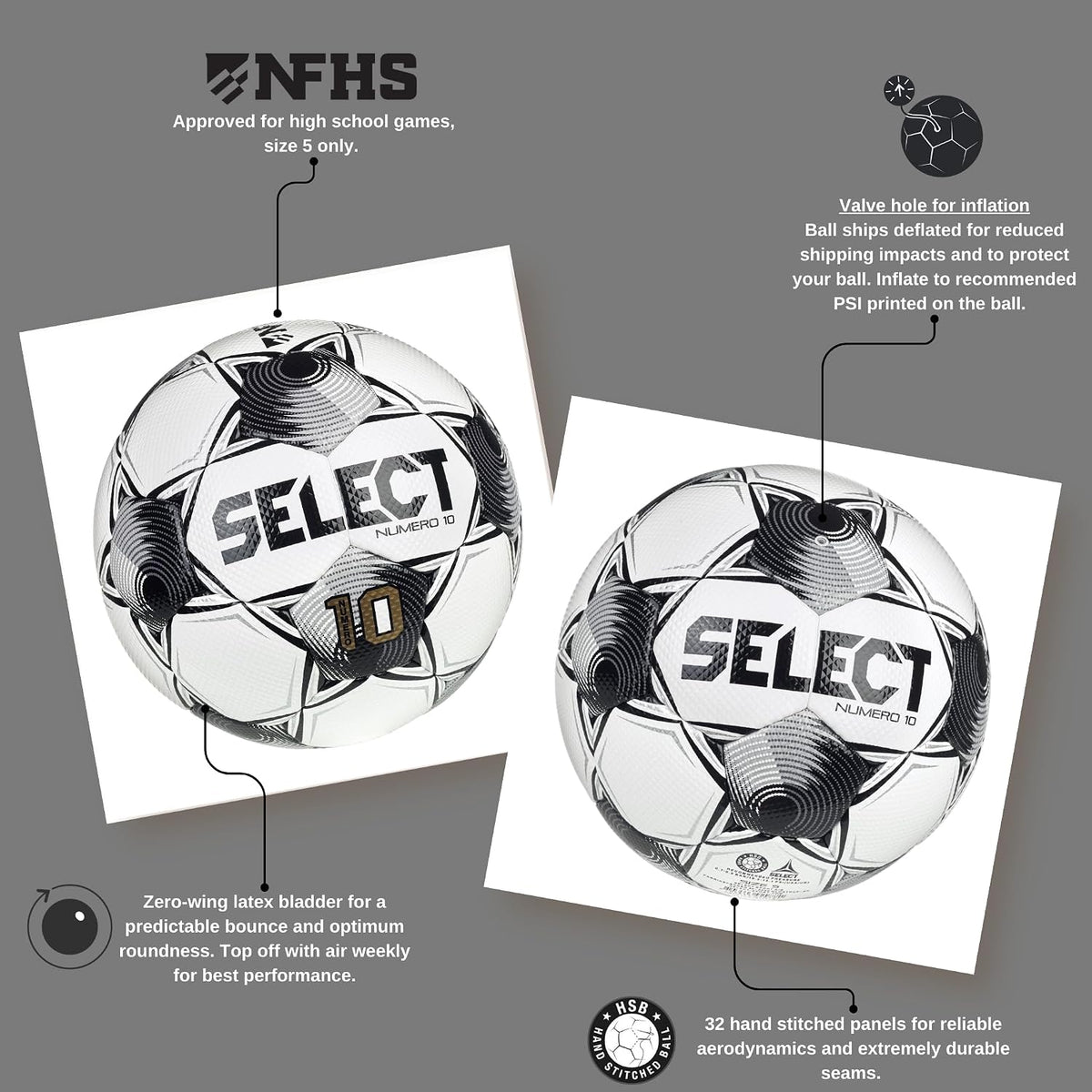 SELECT Balón de fútbol número 10
