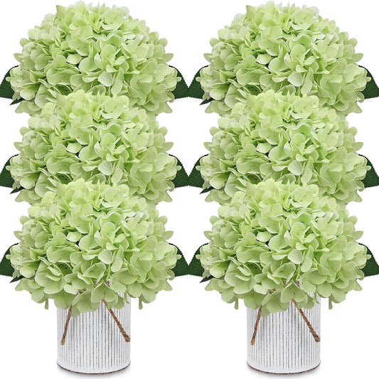XOETCP Juego de 6 centros de mesa de flores artificiales, arreglo f...