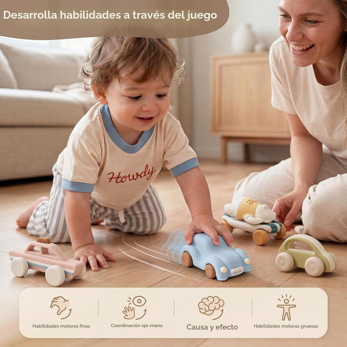 Moonkie Coches de Juguete de Silicona de Grado Alimentario para Niñ...