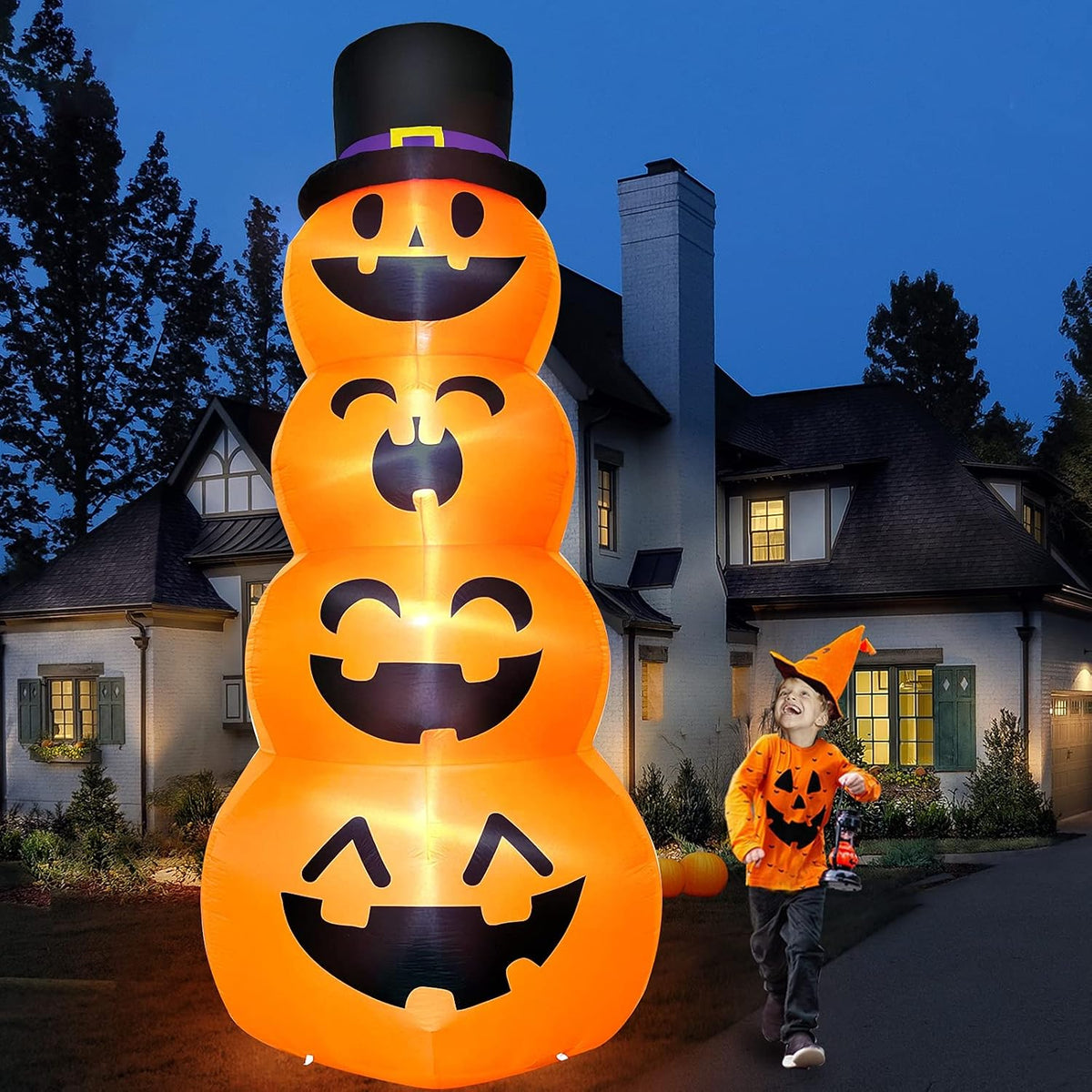 TURNMEON Calabazas inflables gigantes de Halloween de 12 pies con s...