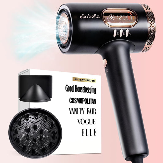 ELLA BELLA® Secador de pelo profesional de plasma inteligente con d...