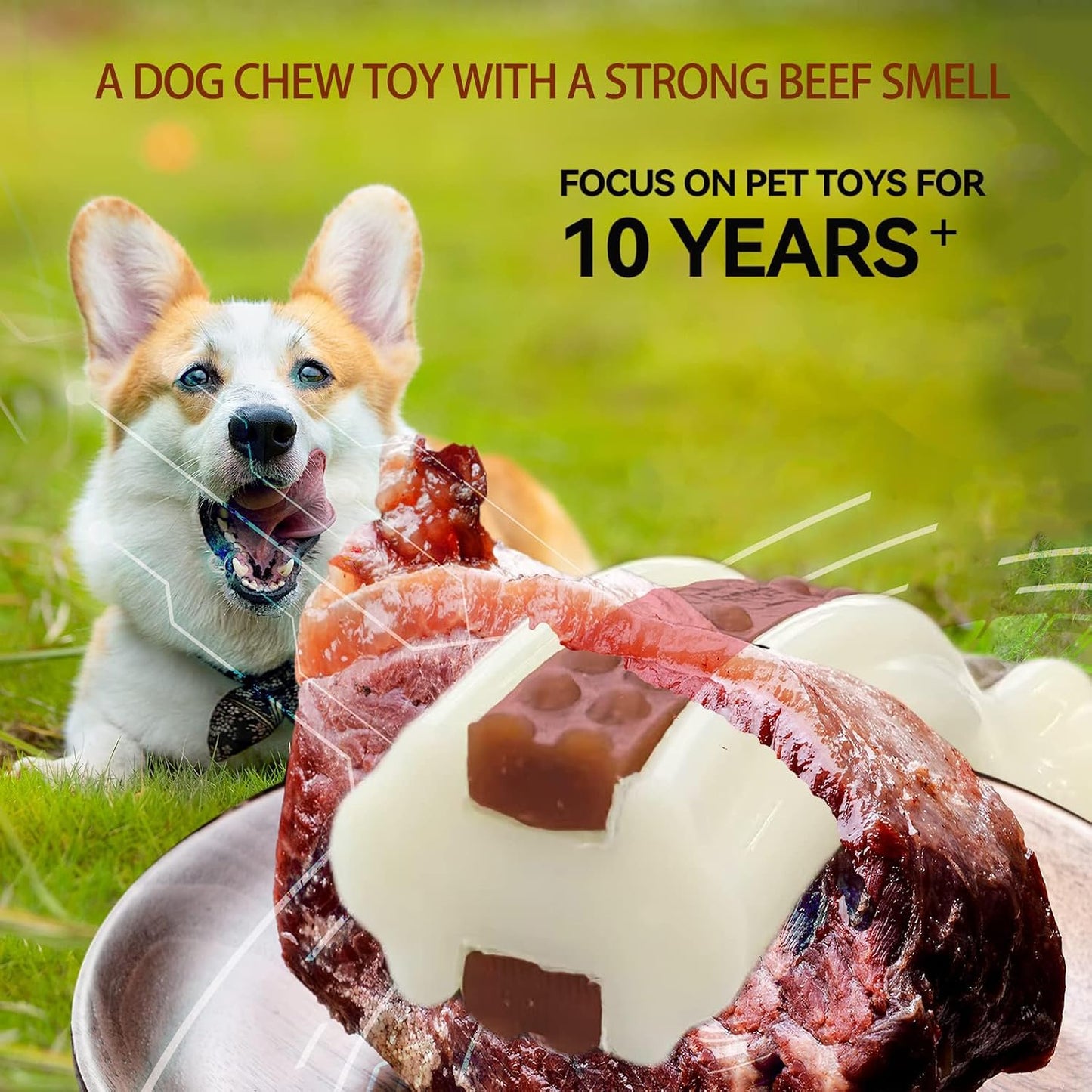 Geeyteek Juguetes masticables para perros para masticadores agresiv...