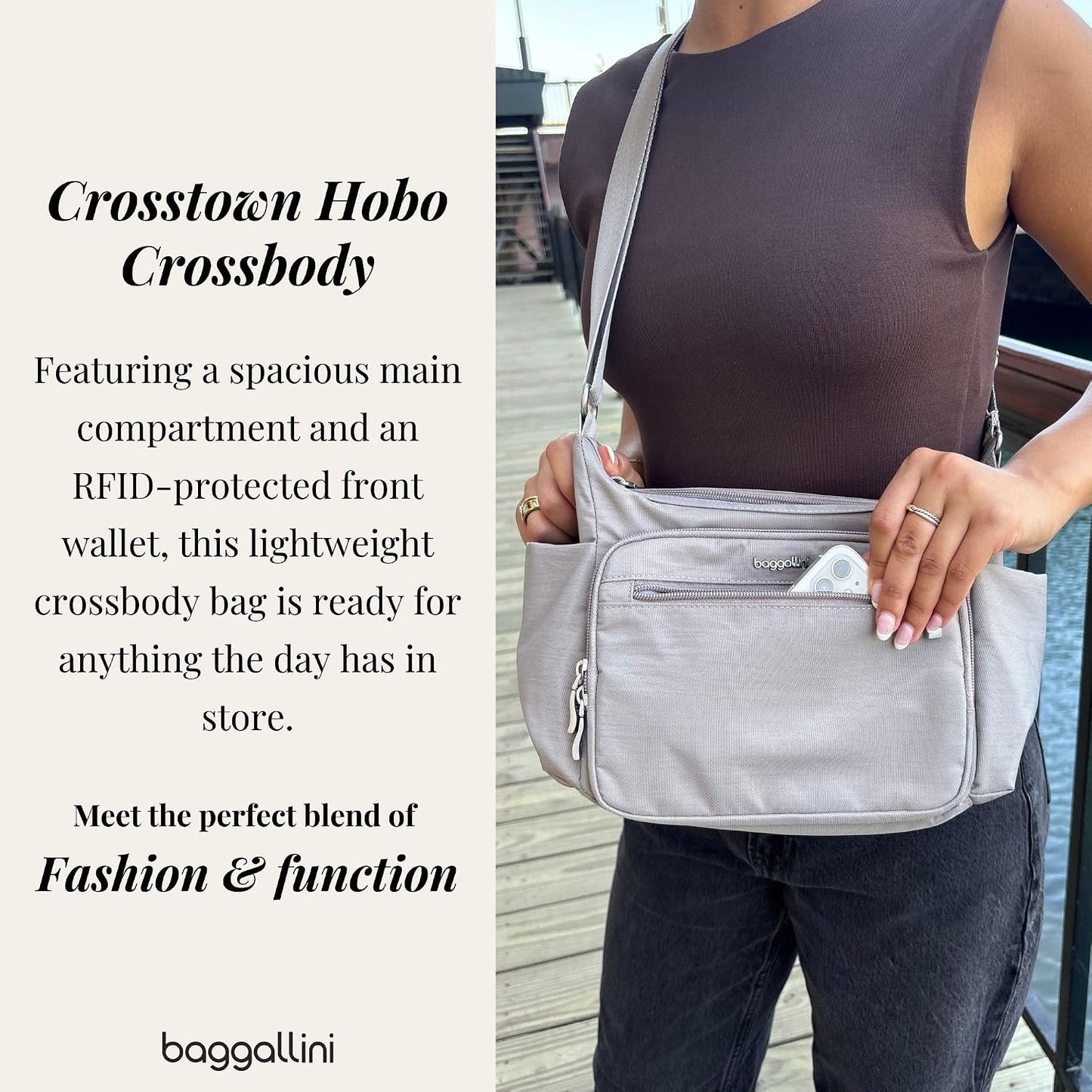 Baggallini Crosstown Hobo Crossbody