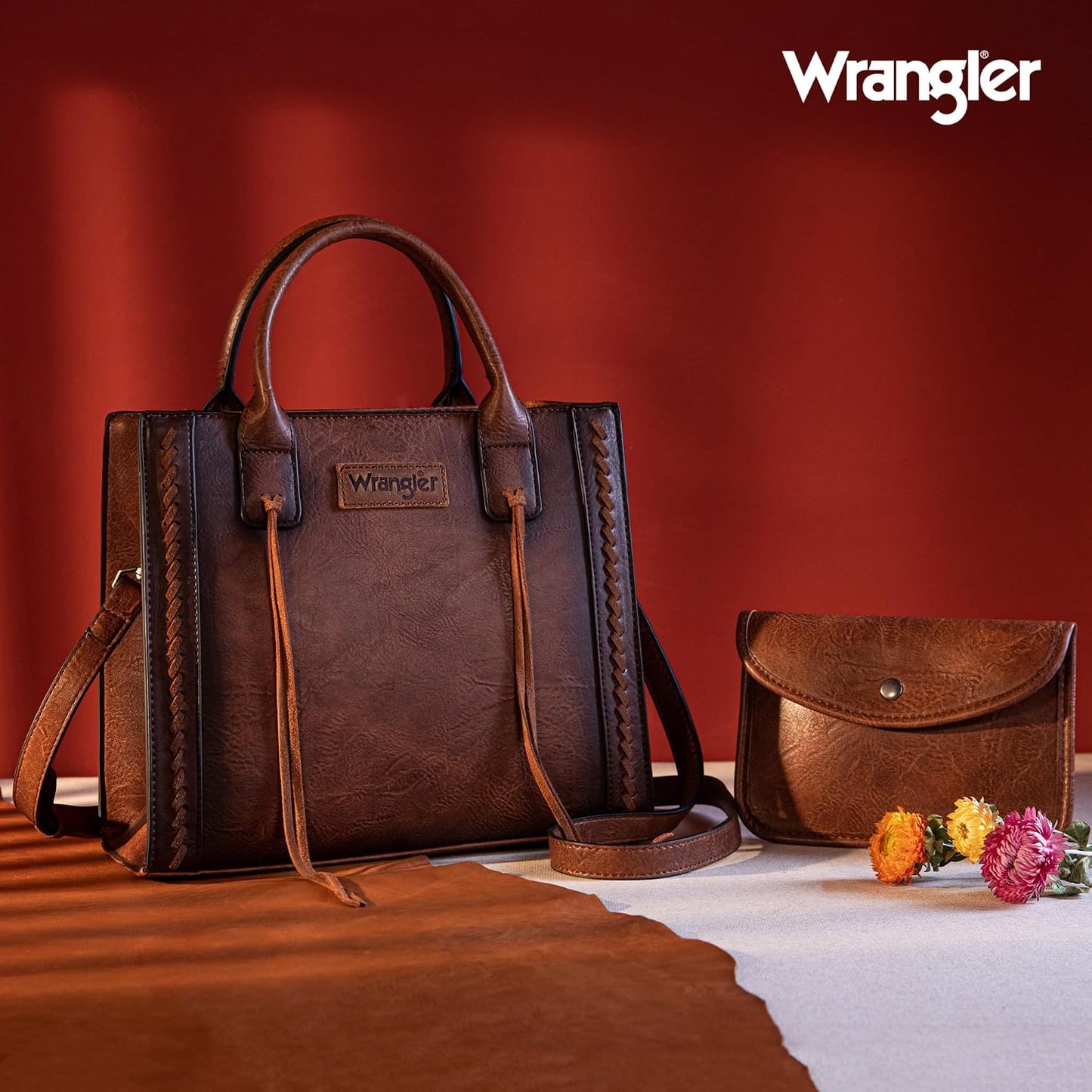 Wrangler - Bolsa de mano para mujer, juego de bolso y cartera de pi...