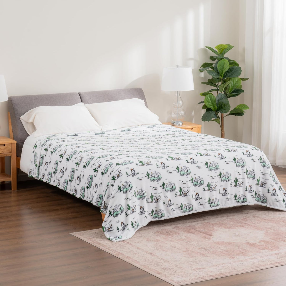 Berkshire Blanket Peanuts® VelvetLoft® - Manta de felpa de Snoopy c...