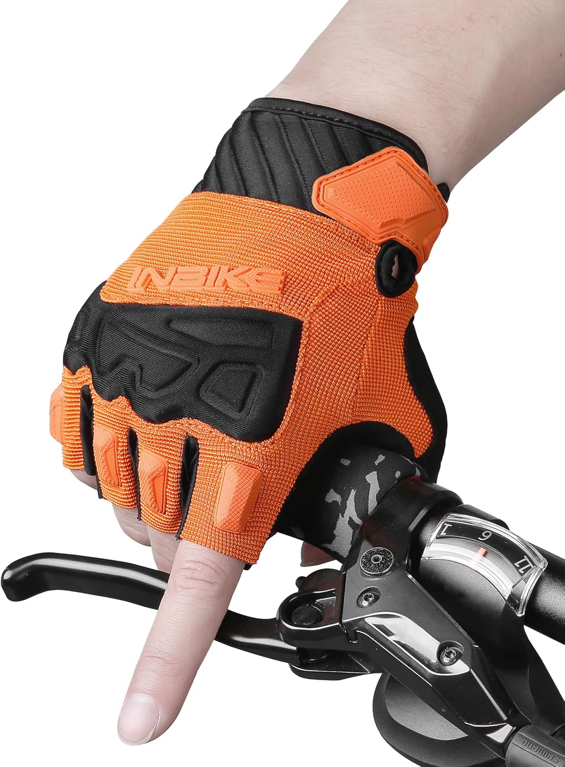 INBIKE Guantes de ciclismo sin dedos transpirables y protectores pa...