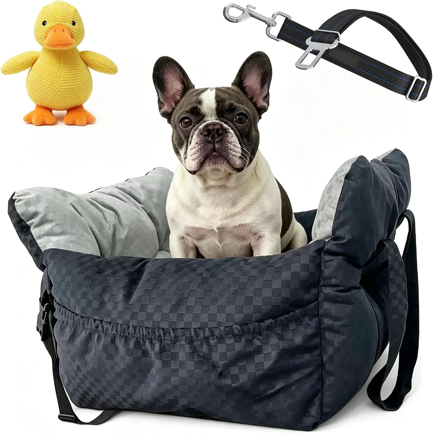 Cama de asiento de automóvil para perros pequeños y medianos, con c...