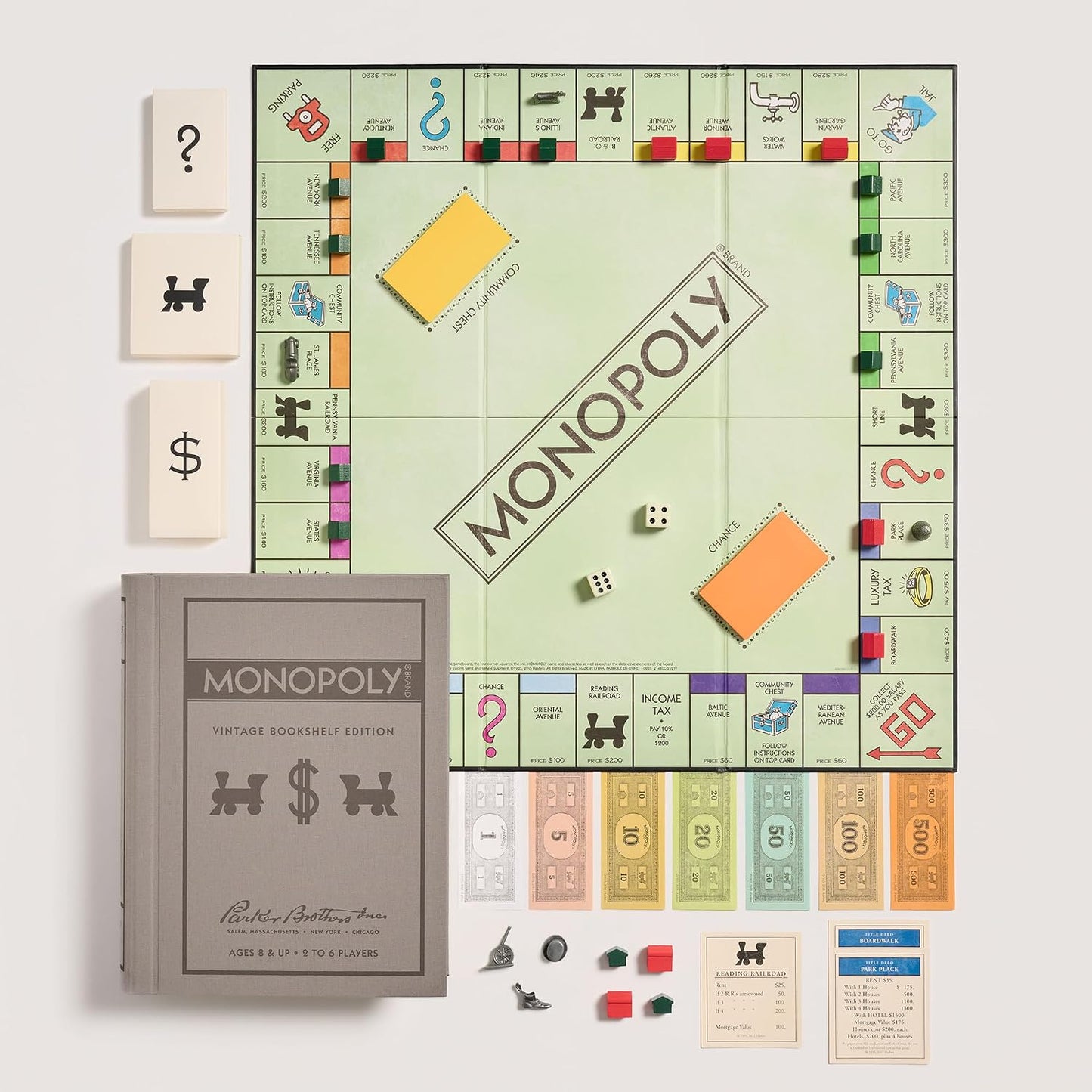 Juego de mesa monolio edición vintage de Libro de lino (versión E.U...