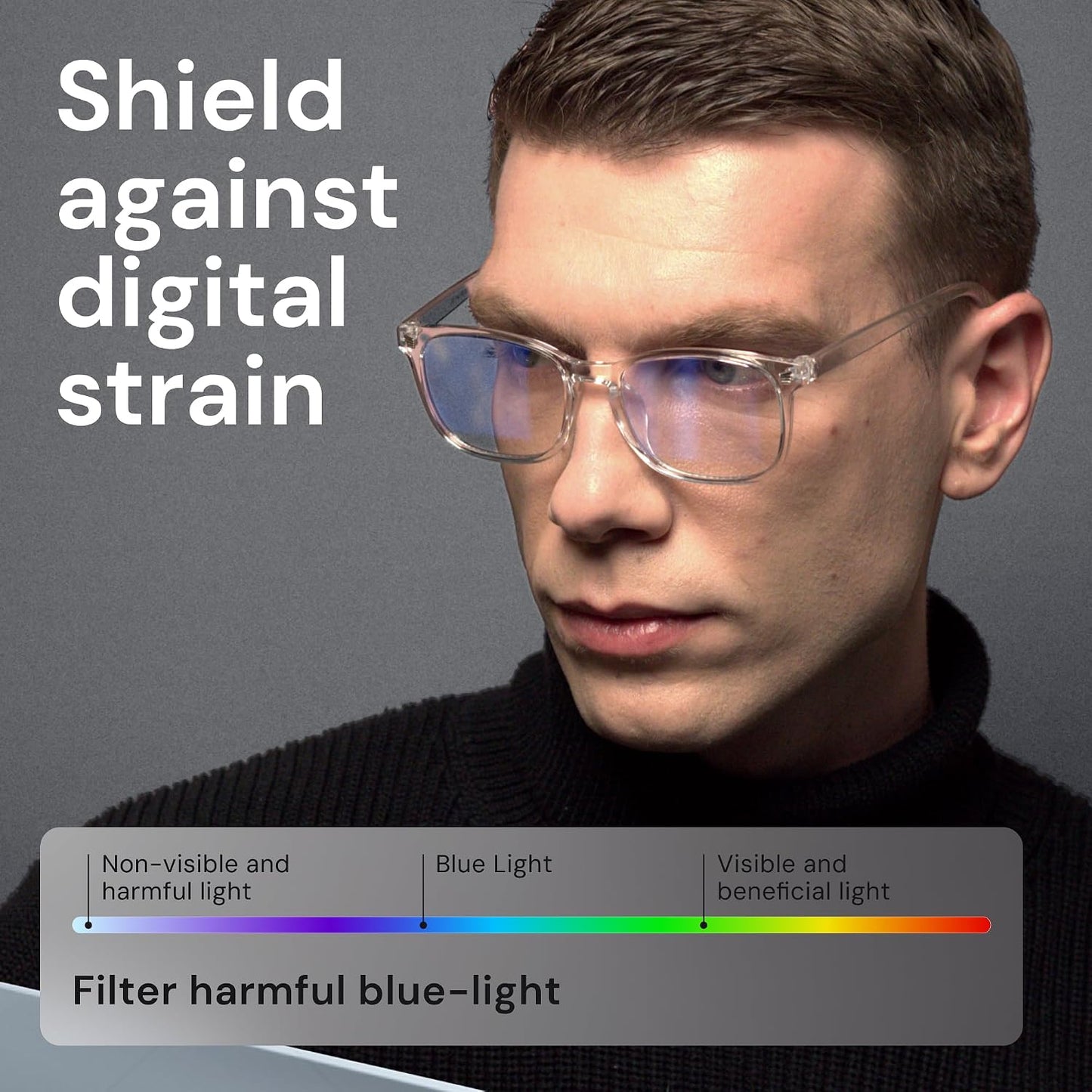 Gaoye Marcos de gafas para hombres – Gafas cuadradas con bloqueo de...