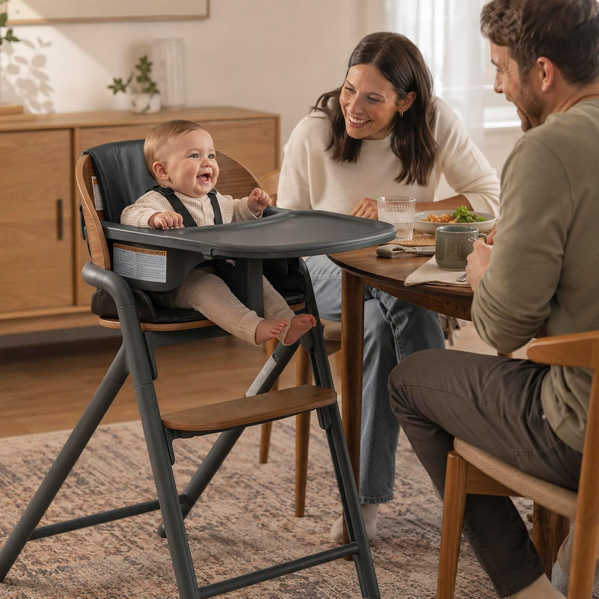 Evolur Step and Savor - Silla alta convertible de madera para bebé,...