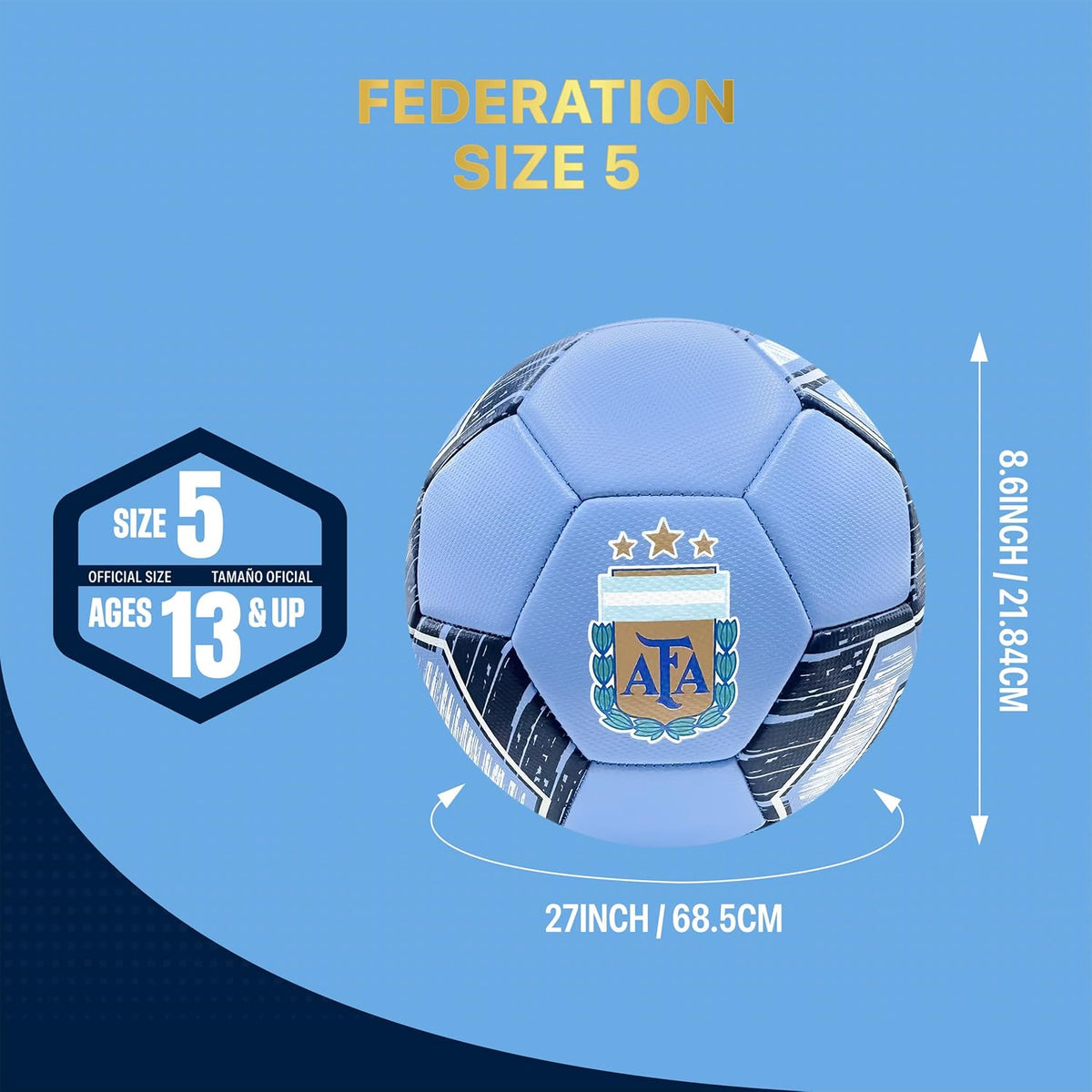 Icon Sports - Balón de fútbol oficialmente licenciado de la Asociac...