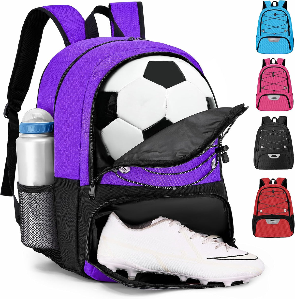 Hsmihair - Mochila de fútbol juvenil - Mochila para fútbol y balonc...