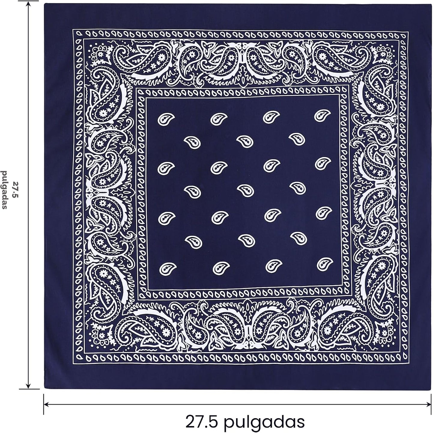 Mochabao Bandanas grandes 100% de algodón de 27 x 27 pulgadas para...