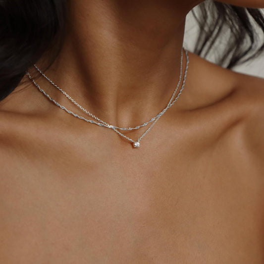 Treasure Bender Collar de oro delicado para mujer sin deslustre, co...