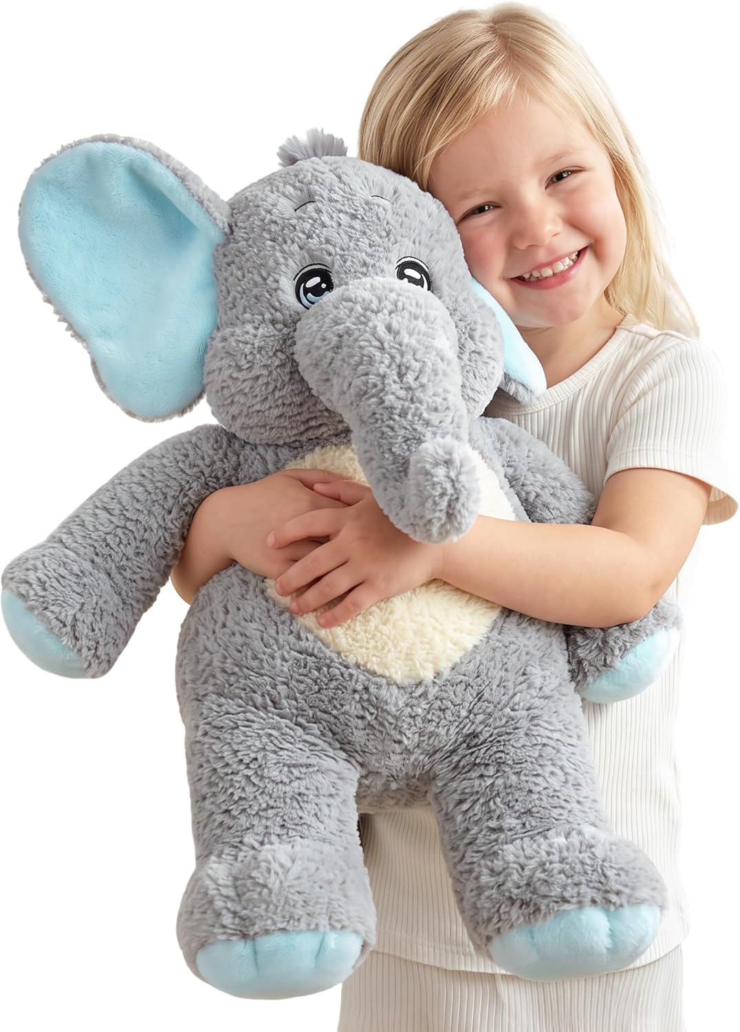 IKASA Juguete de peluche de elefante grande, 22.5 pulgadas, lindos...
