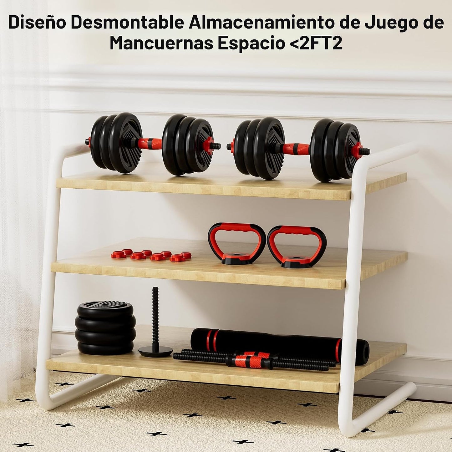 SCEPKN Juego de mancuernas ajustables, juego de pesas libres de 10\...