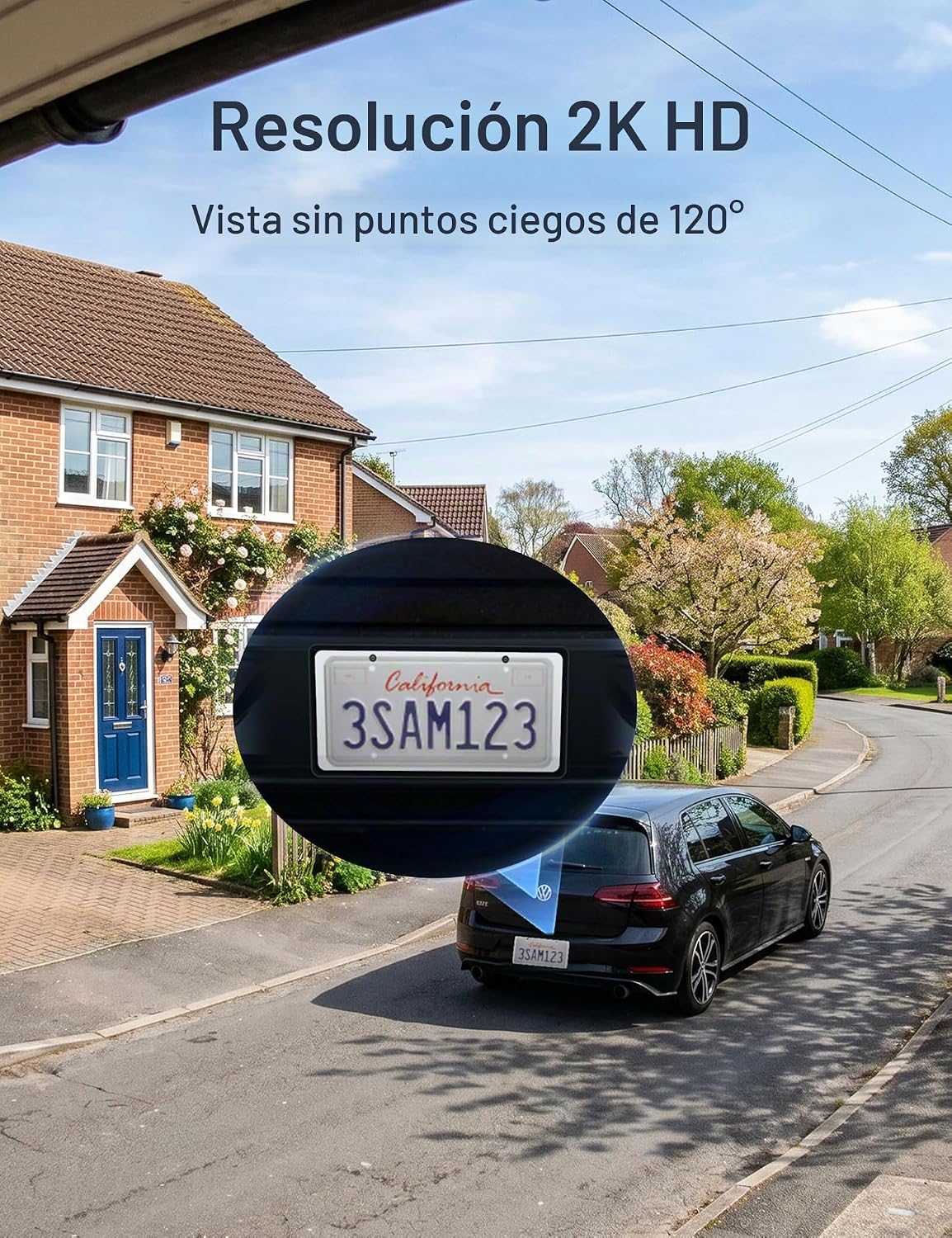 GNCC Paquete de 2 cámaras de seguridad solares inalámbricas para ex...