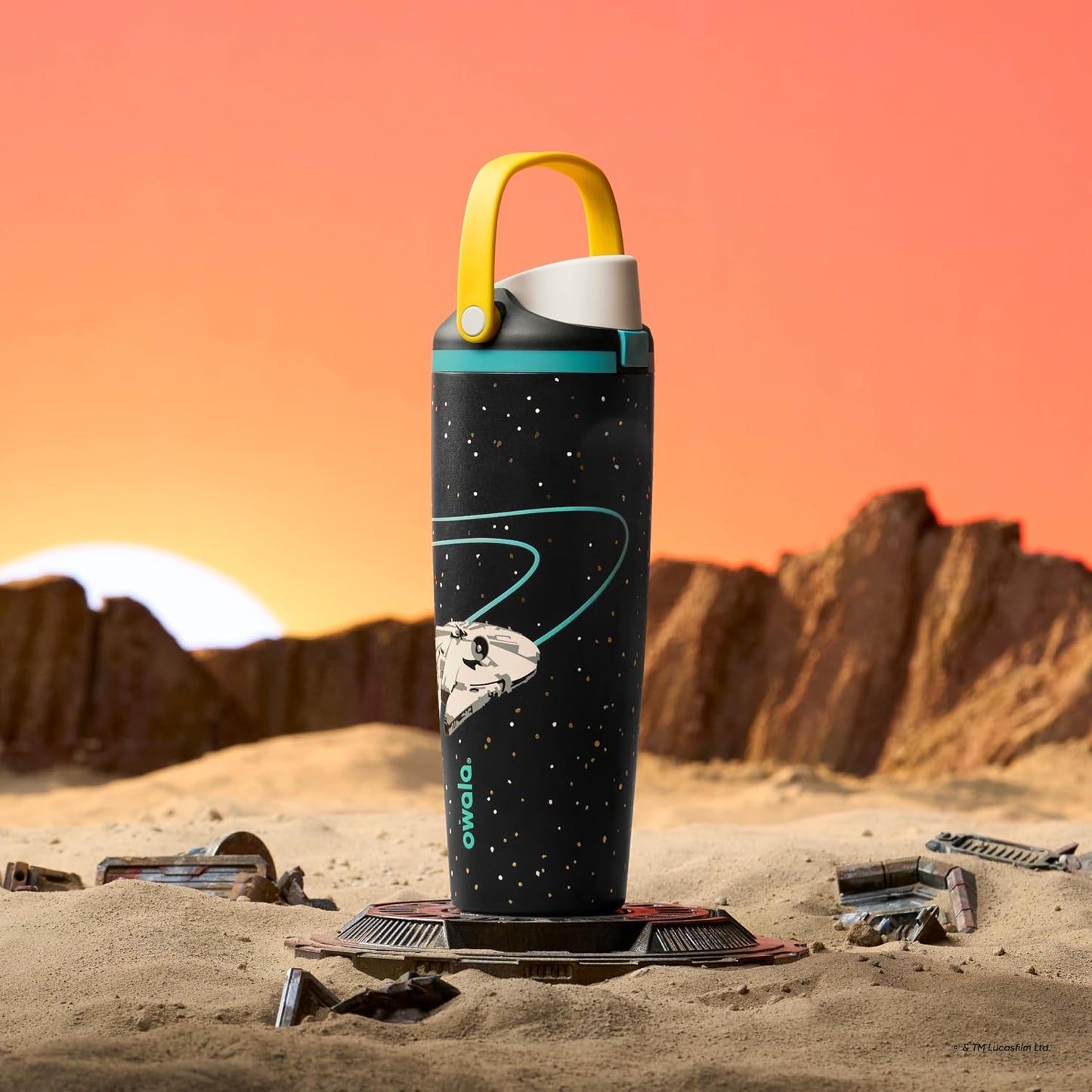 Owala Star Wars FreeSip Sway - Botella de agua aislada de acero ino...