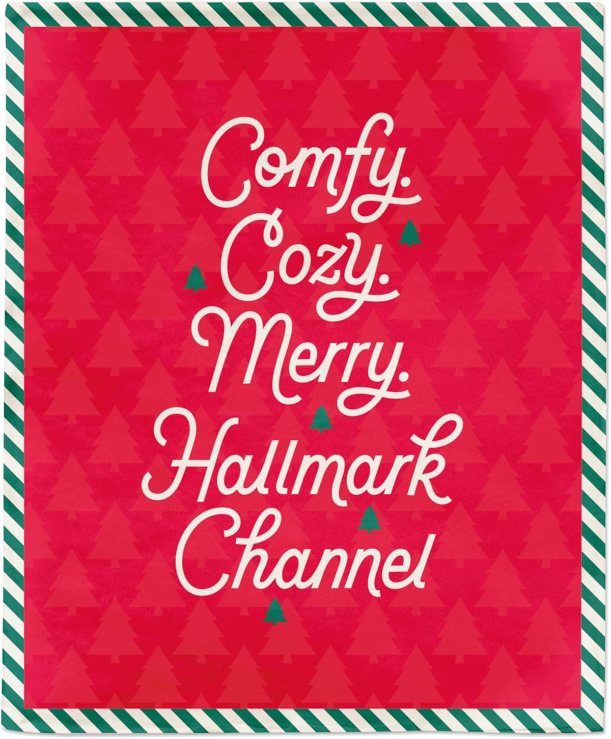 Hallmark Manta de felpa roja de Canal de Navidad (cómoda, acogedora...