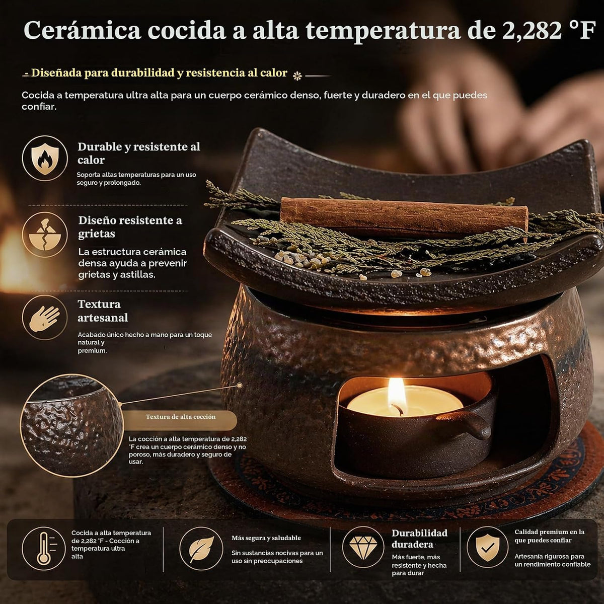 Kit de quemador de hierbas Zen, juego de quemador de aromaterapia d...