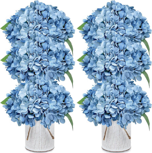 XOETCP Juego de 6 centros de mesa de flores artificiales, arreglo f...