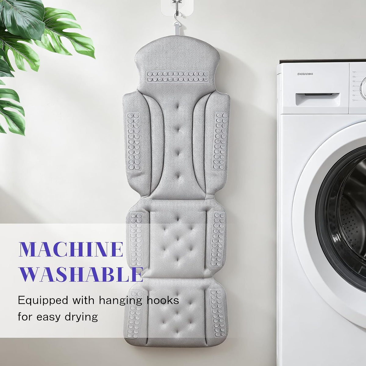 SetSail Almohada de baño de cuerpo completo para bañera, cojín de b...