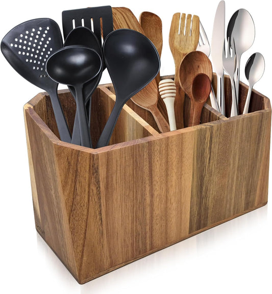 Soporte grande para utensilios de cocina para encimera, organizador...
