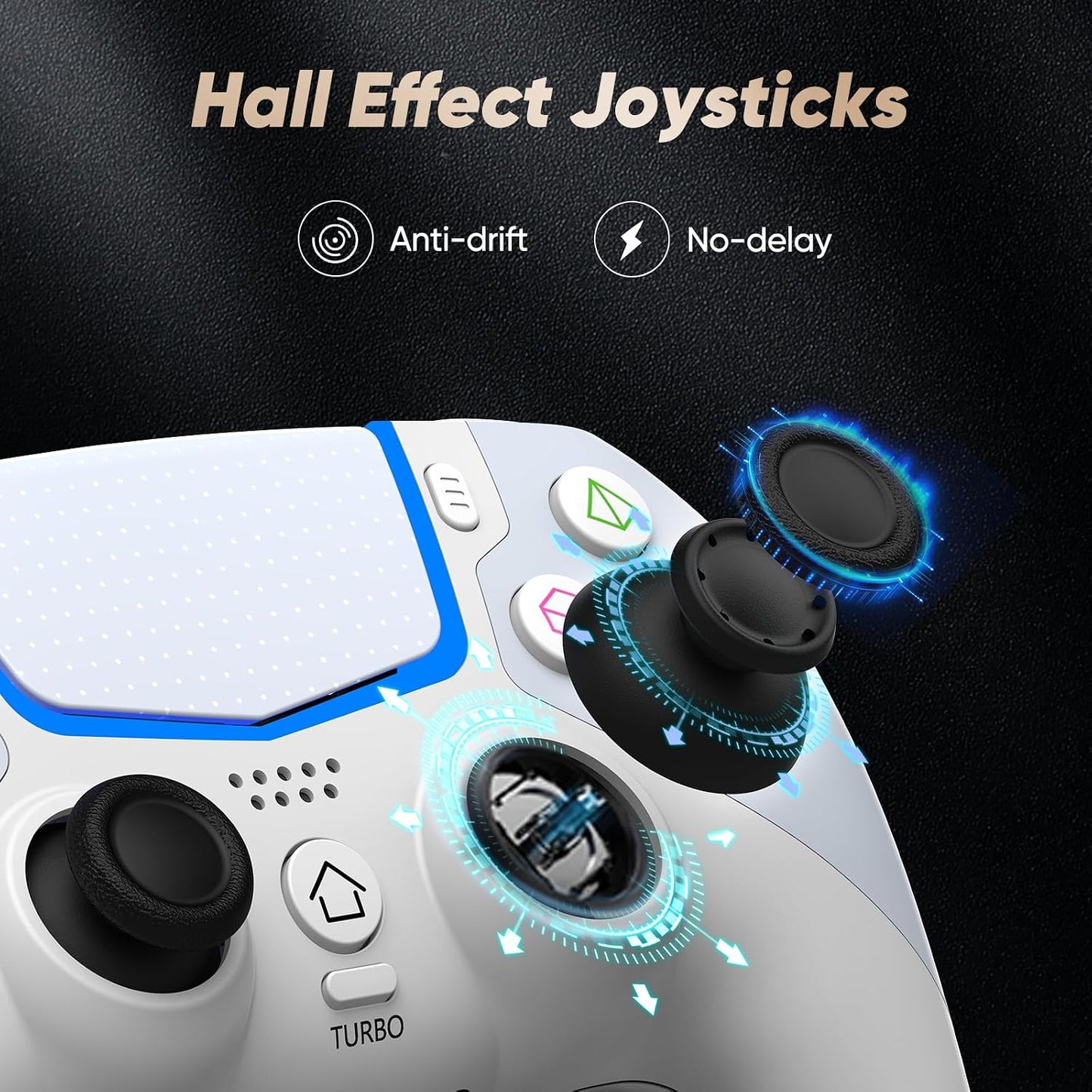 Controlador inalámbrico BETMI para PS5\/Pro\/Slim\/PC, Bluetooth, j...