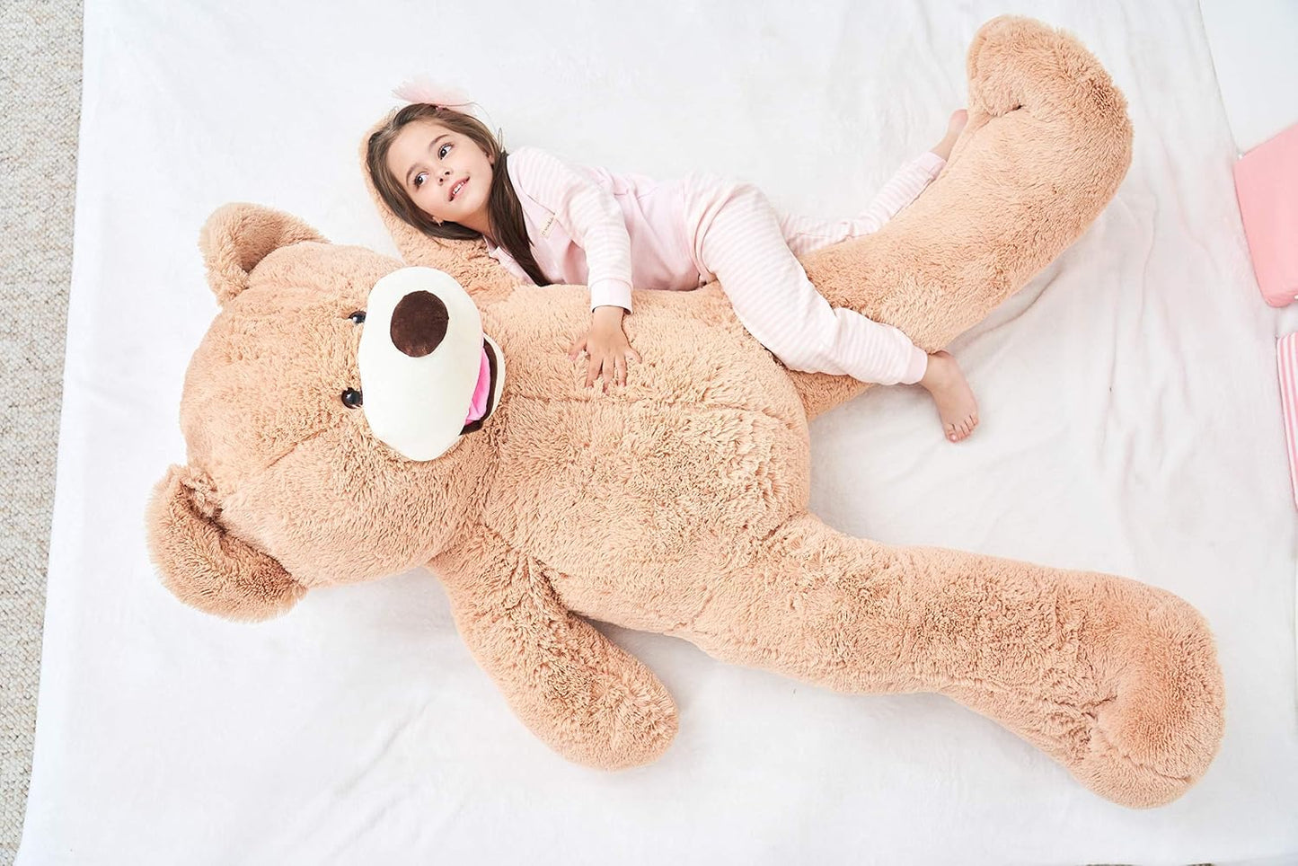 IKASA - Oso de peluche gigante, animales de juguete (Marrón, 63 pul...
