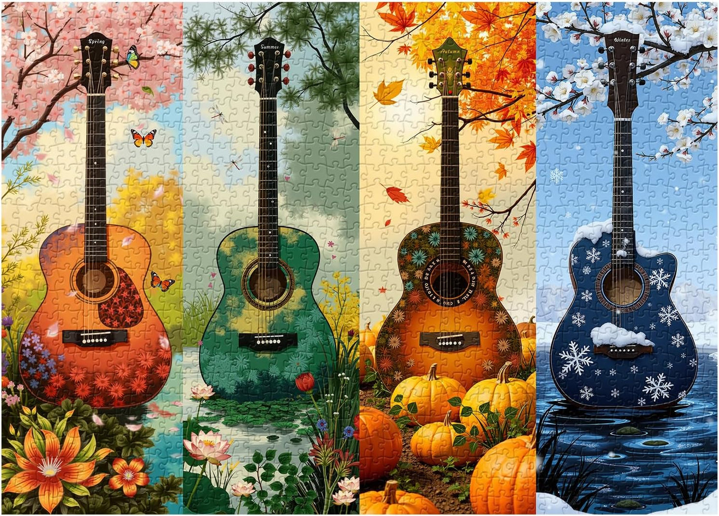 Seasons of Guitar - Rompecabezas de 1000 piezas para adultos, rompe...